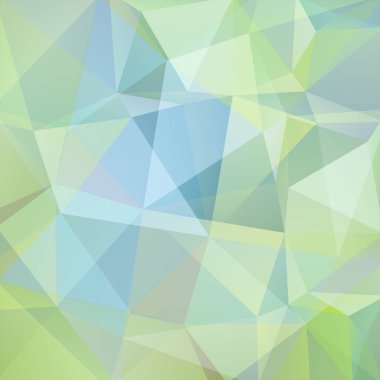 Geometrik desen, çokgen üçgen vektör arkaplan yeşil, mavi tonlar. Görüntü düzeni