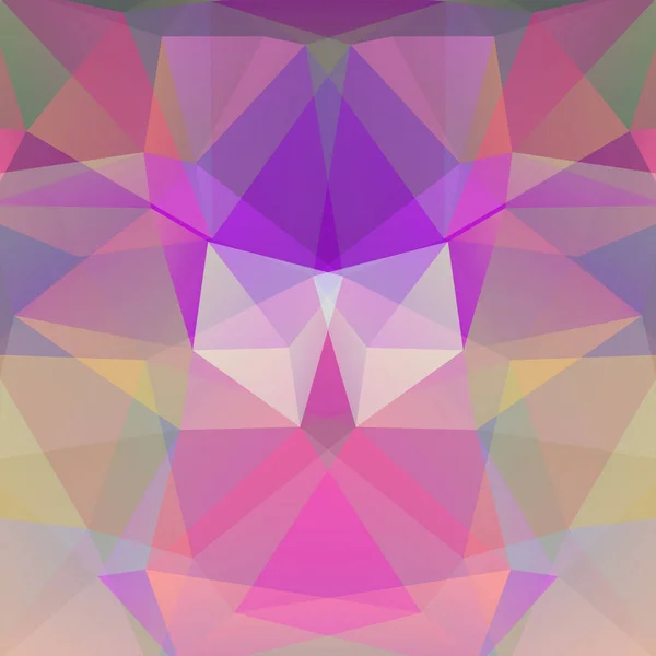 Sfondo astratto costituito da triangoli. Design geometrico per presentazioni aziendali o volantino banner modello web. Illustrazione vettoriale. Beige, rosa, viola colori — Vettoriale Stock