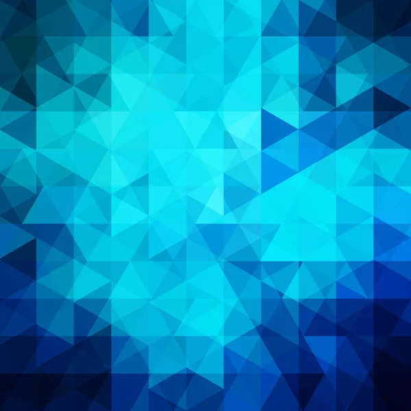 Patrón geométrico, triángulos vector de fondo en tonos azules. Patrón de ilustración — Archivo Imágenes Vectoriales