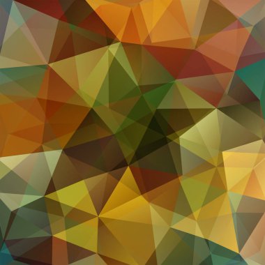 Soyut poligonal vektör arka plan. Renkli geometrik vektör çizim. Yaratıcı tasarım şablonu. . Bej, kahverengi, yeşil renkler
