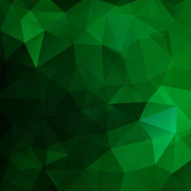 Yeşil üçgen oluşan arka plan. İş sunumları veya web şablonu afiş afiş için geometrik tasarım. Vektör çizim