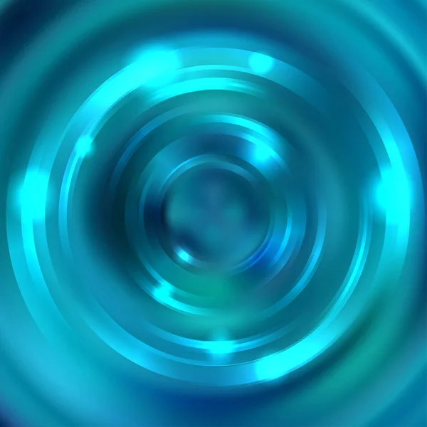 Vector ronde frame. Stralende cirkel spandoek. Gloeiende spiraal. Vectorillustratie. Blauwe kleur. — Stockvector