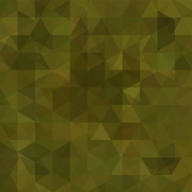 Geometrik desen, üçgenler yeşil ve kahverengi tonları arka planda vektör. İllüstrasyon model