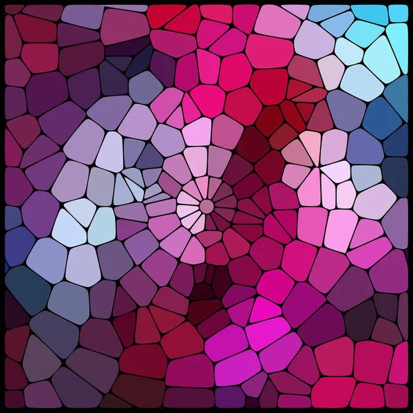 Patrón abstracto de mosaico que consta de elementos geométricos de diferentes tamaños y colores. Ilustración vectorial. Rosa, púrpura, colores azules . — Archivo Imágenes Vectoriales