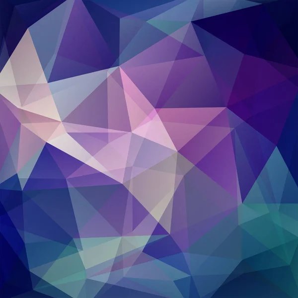 Geometrisches Muster, Polygon-Dreiecke Vektorhintergrund in blauen und violetten Tönen. Illustrationsmuster — Stockvektor