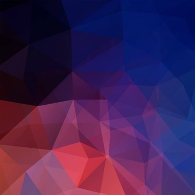 Üçgen oluşan arka plan. İş sunumları veya web şablonu afiş afiş için geometrik tasarım. Vektör çizim. Pembe, mavi renkler.