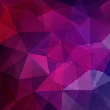 Pembe, mor üçgenler oluşan arka plan. İş sunumları veya web şablonu afiş afiş için geometrik tasarım. Vektör çizim