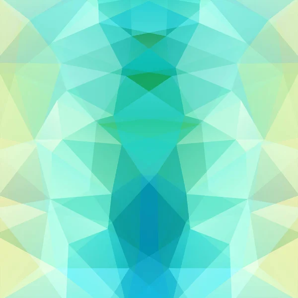 Achtergrond gemaakt van driehoeken. Vierkante samenstelling met geometrische vormen. EPS-10 groen, gele, blauwe kleuren. — Stockvector