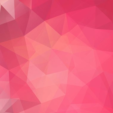 Pembe, turuncu üçgen oluşan arka plan. İş sunumları veya web şablonu afiş afiş için geometrik tasarım. Vektör çizim