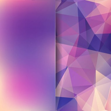 Arka plan üçgen yaptı. Geometrik şekiller ile kompozisyon kare ve öğe bulanıklık. EPS 10 pembe, mor renk