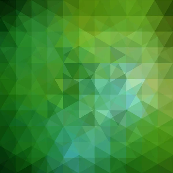 Abstracte achtergrond bestaande uit groene driehoekjes. Geometrisch ontwerp voor bedrijfspresentaties of web sjabloon banner folder. Vectorillustratie — Stockvector