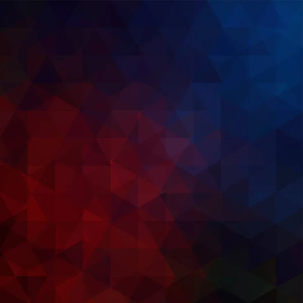 Fondo de vector abstracto con triángulos. Ilustración colorida del vector geométrico. Plantilla de diseño creativo. Rojo, colores azules . — Archivo Imágenes Vectoriales