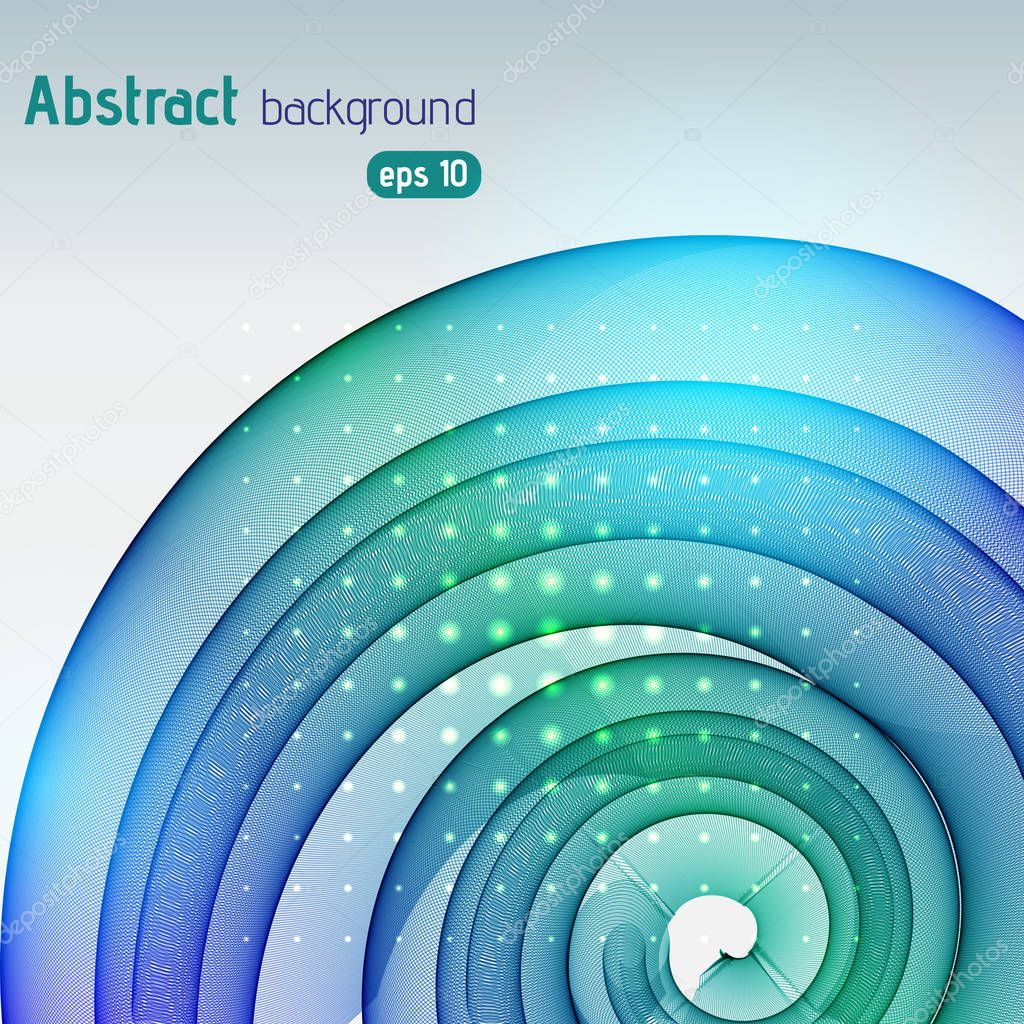 Abstract background with color ellipses, vector illustration. Green, blue colors
