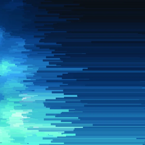 青色のデジタルのグリッチの背景、ベクトル イラスト — ストックベクタ