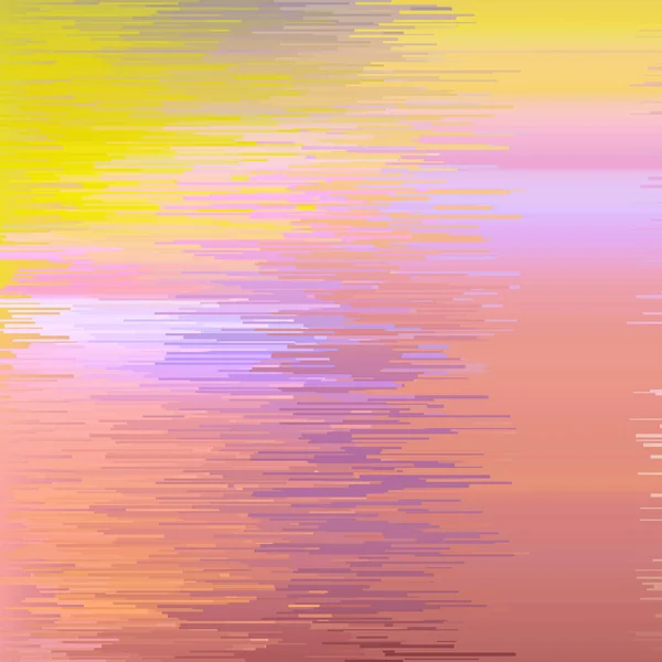 Digitale glitch achtergrond, vectorillustratie. Geel, roze, oranje kleuren — Stockvector