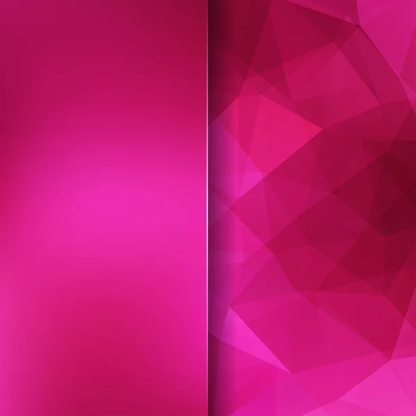 Fondo abstracto de mosaico. Fondo borroso. Fondo geométrico triangular. Elementos de diseño. Ilustración vectorial. Color rosa . — Vector de stock