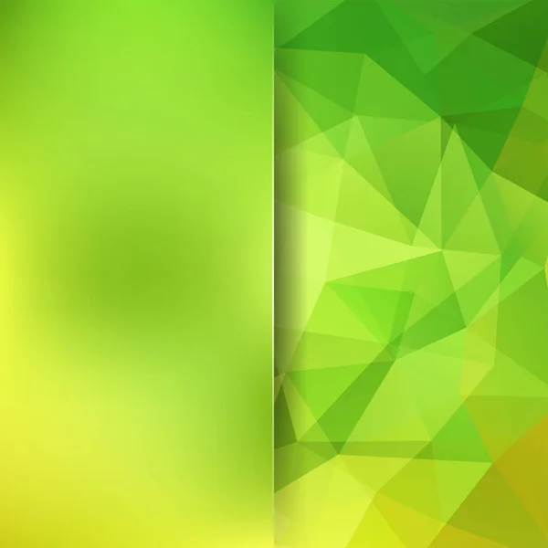 Estilo geométrico abstrato fundo verde. Fundo de borrão com vidro. Ilustração vetorial — Vetor de Stock