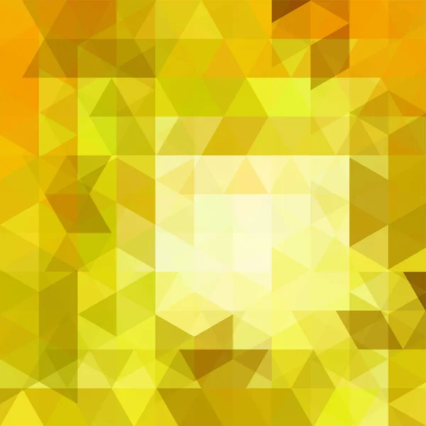 Background made of yellow, white triangles. Square composition with geometric shapes. Eps 10 — Stock Vector