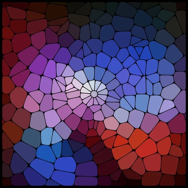 Abstracte geometrische veelkleurige achtergrond bestaande uit geometrische elementen gerangschikt op een zwarte achtergrond. Vectorillustratie. Brown, blauwe kleuren. — Stockvector