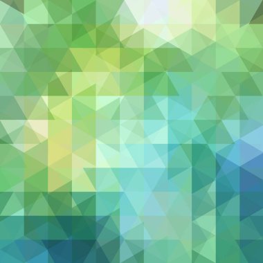Geometrik şekiller arka plan. Soyut üçgen geometrik arka plan. Mozaik desen. Vektör Eps 10. Vektör çizim. Sarı, yeşil, mavi renklerini.