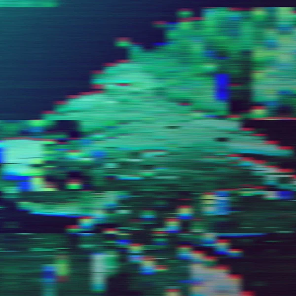 Karanlık aksaklık arka plan, vektör çizim. Yeşil, mavi, siyah renk.