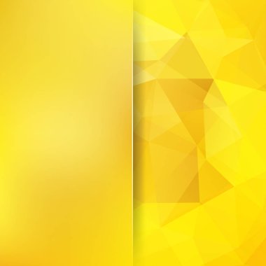 Geometrik desen, çokgen üçgenler sarı tonları arka planda vektör. Cam ile arka plan bulanıklık. İllüstrasyon model