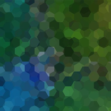 Soyut altıgen vektör arkaplanı. Yeşil geometrik vektör çizimi. Yaratıcı tasarım şablonu.