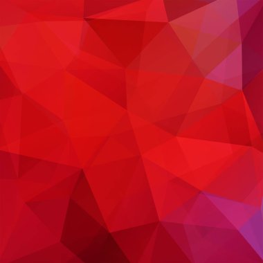 Soyut kırmızı mozaik arkaplan. Üçgen geometrik arkaplan. Tasarım elemanları. Vektör illüstrasyonu