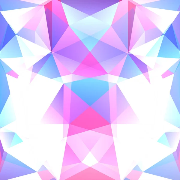 Fondo abstracto de mosaico. Fondo geométrico triangular. Elementos de diseño. Ilustración vectorial. Rosa, blanco, colores azules . — Vector de stock