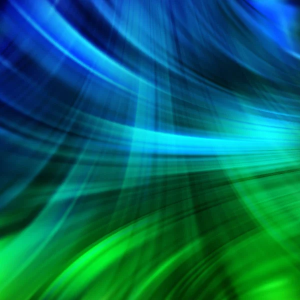 Εικονογράφηση διάνυσμα σκούρο αφηρημένα φόντο με θολή φως καμπύλες γραμμές. Γεωμετρική εικονογράφηση φορέα. Σκούρα χρώματα πράσινο, μπλε. — Διανυσματικό Αρχείο