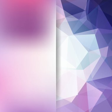 Poligonal vektör arka plan. Arka plan bulanıklık. Kullanılabilir kapak tasarımı, kitap tasarımı, Web sitesi arka plan. Vektör çizim. Mavi, pembe, beyaz