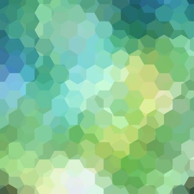 Yeşil, mavi altıgenler ile vektör arka plan. Kullanılabilir kapak tasarımı, kitap tasarımı, Web sitesi arka plan. Vektör çizim