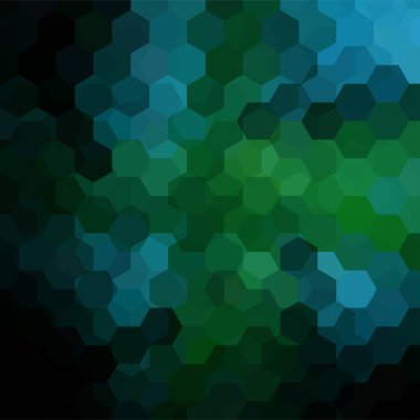 Soyut altıgenler arka plan vektör. Koyu yeşil geometrik vektör çizim. Yaratıcı tasarım şablonu.