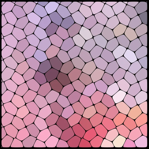 Abstracte achtergrond bestaande uit zwarte lijnen met afgeronde randen van verschillende grootte en pastel roze geometrische vormen. Vectorillustratie. — Stockvector