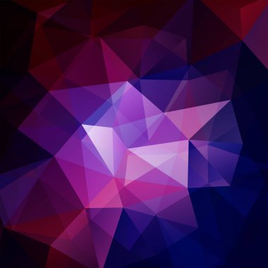 Pembe, mor, mavi üçgen oluşan arka plan. İş sunumları veya web şablonu afiş afiş için geometrik tasarım. Vektör çizim