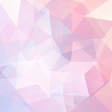 Geometrik desen, çokgen üçgenler pastel pembe tonları arka planda vektör. İllüstrasyon model