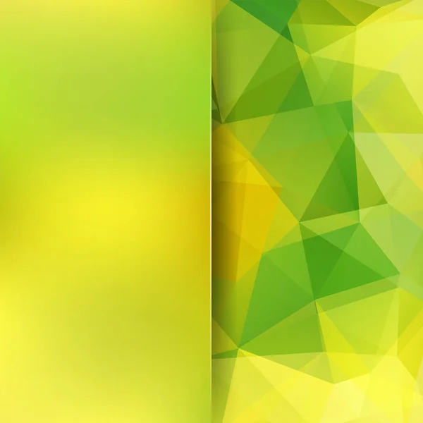 Fundo mosaico abstrato. Contexto azul. Fundo geométrico triangular. Elementos de design. Ilustração vetorial. Amarelo, cores verdes. —  Vetores de Stock