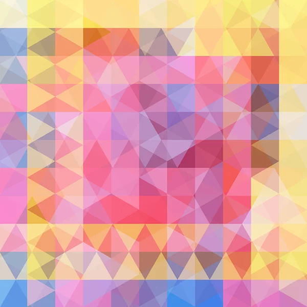 Fondo de vector abstracto con triángulos. Ilustración colorida del vector geométrico. Plantilla de diseño creativo. Amarillo, rosa, azul, naranja . — Vector de stock