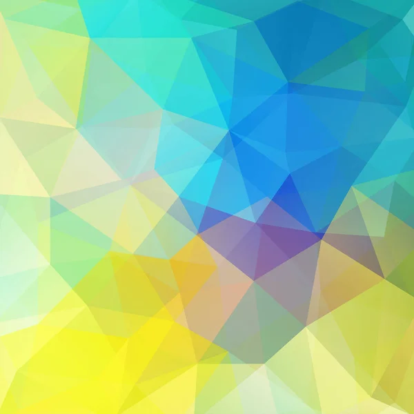 Abstraktní pozadí tvořené žlutých, modrých trojúhelníků. Geometrický design pro obchodní prezentace nebo webové šablony banner leták. Vektorové ilustrace — Stockový vektor