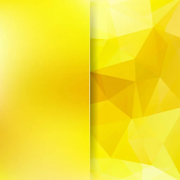 Patrón geométrico, triángulos poligonales vector de fondo en tonos amarillos. Fondo desenfoque con vidrio. Patrón de ilustración — Vector de stock