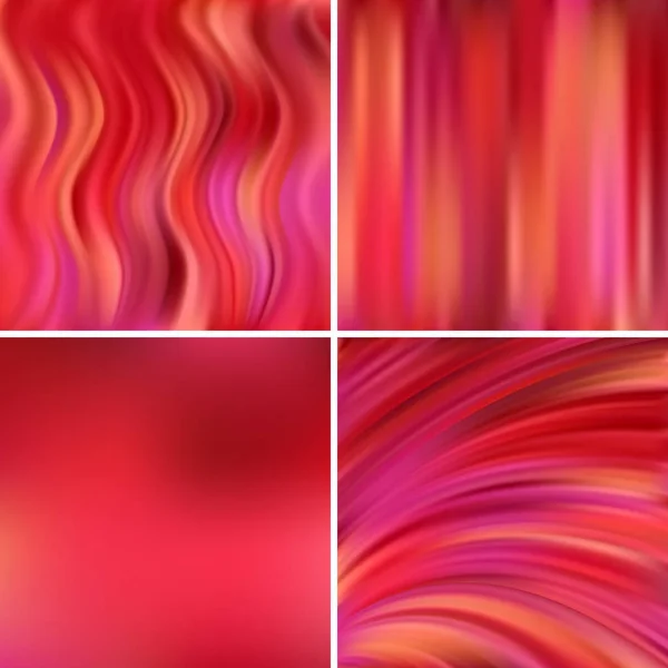 Abstrato conceito criativo vermelho desfocado conjunto de fundo. Elementos para o seu site ou apresentação. Ilustração vetorial —  Vetores de Stock