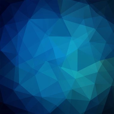Soyut çokgen vektör arkaplanı. Koyu mavi geometrik vektör çizimi. Yaratıcı tasarım şablonu.