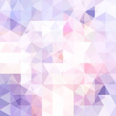 Pastel pembe, mor, beyaz üçgen oluşan arka plan. İş sunumları veya web şablonu afiş afiş için geometrik tasarım. Vektör çizim.