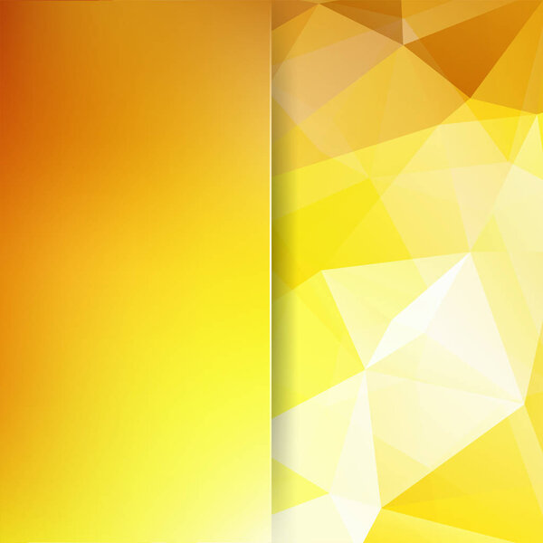 Abstract polygonal vector background. Yellow geometric vector illustration. Creative design template. Abstract vector background for use in design