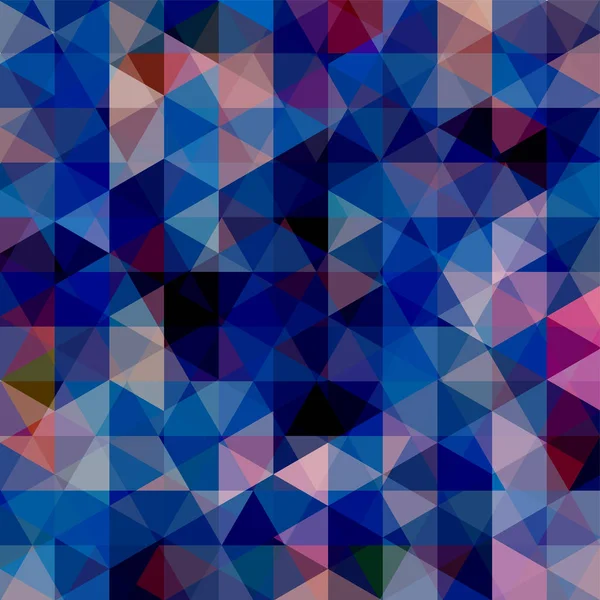 Fondo abstracto de mosaico. Fondo geométrico triangular. Elementos de diseño. Ilustración vectorial. Color azul oscuro . — Vector de stock