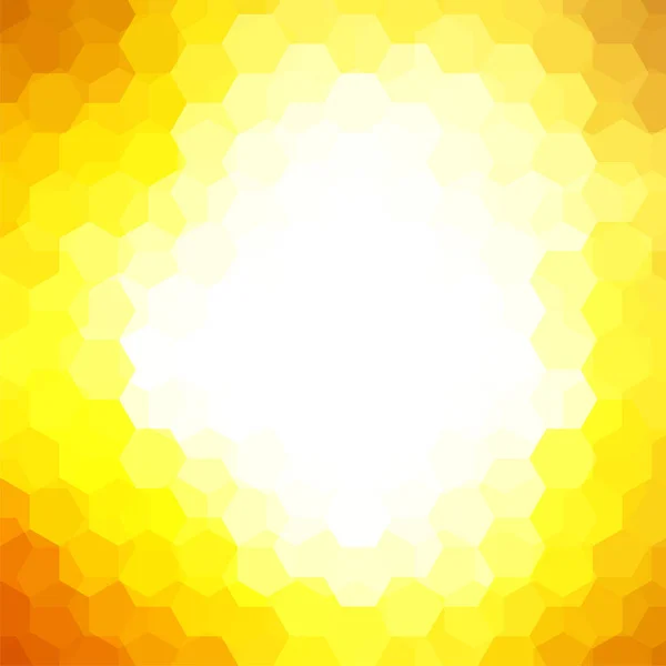 Padrão geométrico, fundo vetorial com hexágonos em tons amarelos e brancos. Padrão de ilustração —  Vetores de Stock
