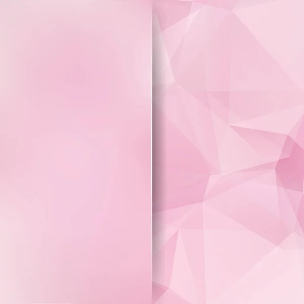 Pola geometris, segitiga poligon latar vektor dalam nada merah muda. Latar belakang kabur dengan kaca. Pola ilustrasi - Stok Vektor