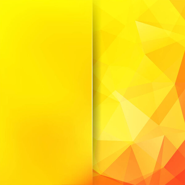 Polygonal yellow vector background. Blur background. Can be used in cover design, book design, website background. Vector illustration