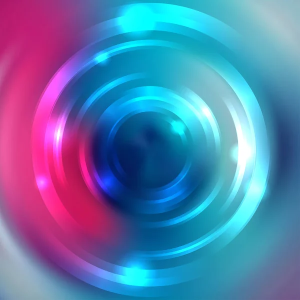 Abstracte achtergrond, Shining cirkel tunnel. Elegante moderne geometrische behang. Vectorillustratie. Blauw, roze kleuren — Stockvector