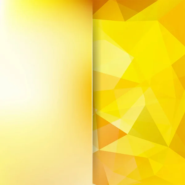 Estilo geométrico abstracto fondo amarillo. Fondo desenfoque con vidrio. Ilustración vectorial — Vector de stock